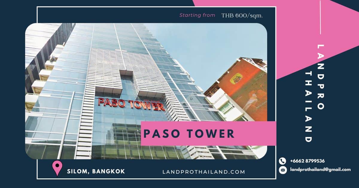 Office Spaces in Paso tower at Silom - LandPro Thailand